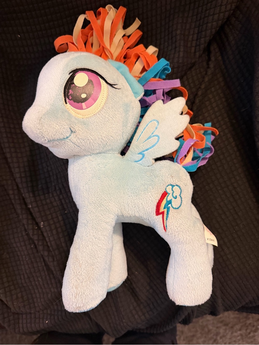 My Little Pony Light Blue Plush with Rainbow Mane and Embroidered Cutie Mark
